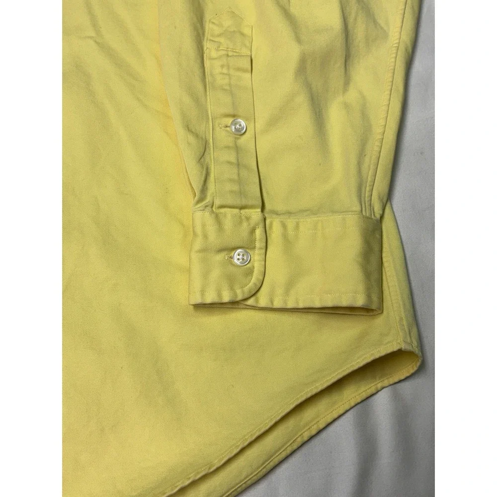Ralph Lauren Blake Shirt Mens XXL Yellow Cotton Twill Button Down Long Sleeve